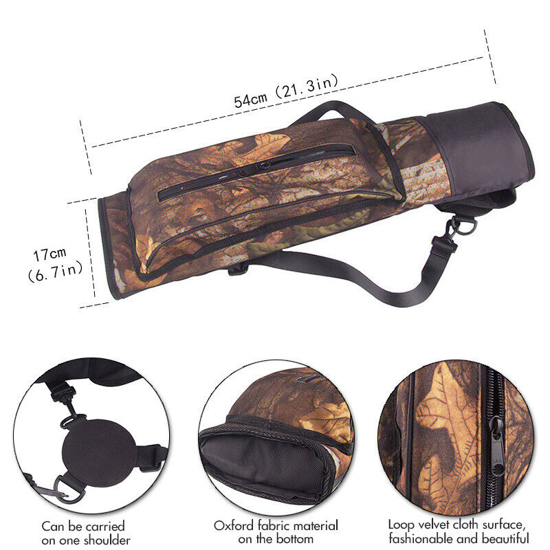 Archery Quiver Back Bag Shoulder Bag Holder Arrow Pouch Single Double Shoulder
