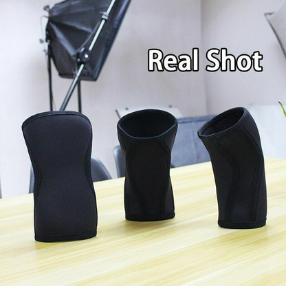 1 Pair Squat Knee Sleeves Pad Support 7mm Neoprene Comfortable Protective Gears