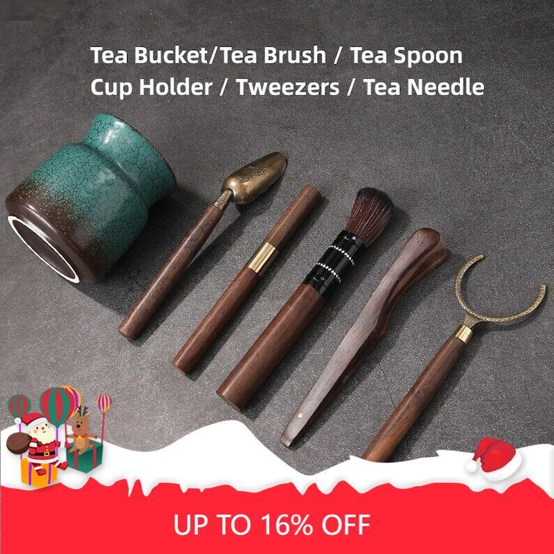 Green Ceramic Tea Ceremony Six Gentlemen Tea Accessories|Tea Ceremony