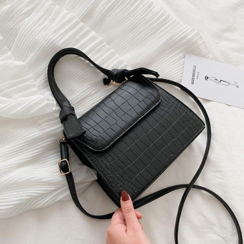 Leather Shoulder Bag Women Small Handbag Purse Flap Crossbody Bag Tote 20*17*8CM