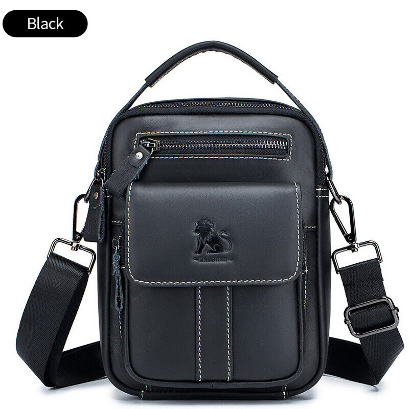 100% Genuine Leather Men's Messenger/Shoulder Bag Small Handbags Crossbody Bags