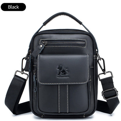 100% Genuine Leather Men's Messenger/Shoulder Bag Small Handbags Crossbody Bags