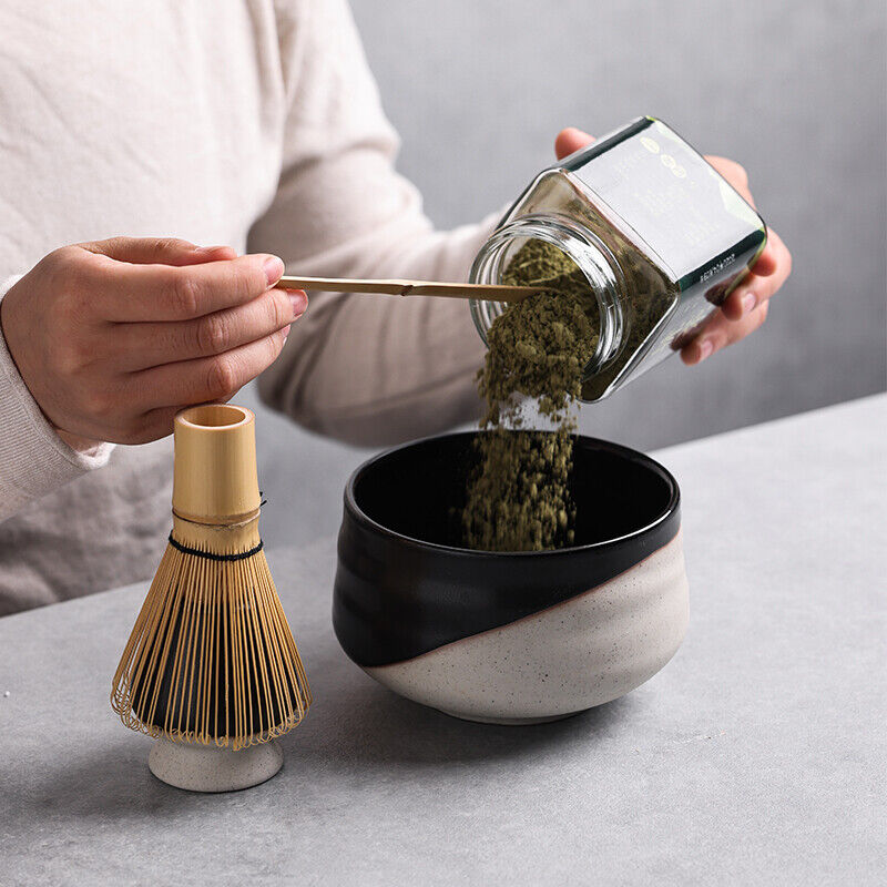 Ceramic Matcha Sets with Bamboo Whisk Chinese Tea Ceremony Set