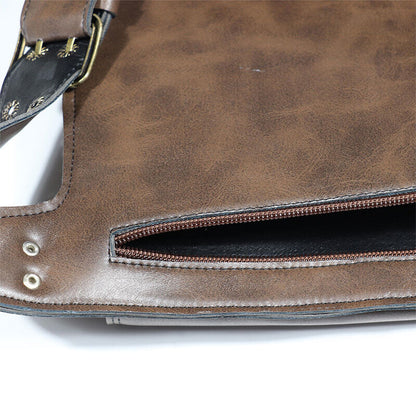 Medieval Steampunk PU Leather Waist Bag Hip Pocket with Buckle Cosplay