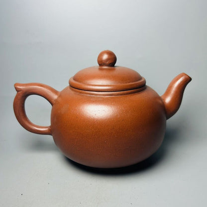 Vintage Chinese Yixing Purple Clay Teapot Zisha Ceremony Carving Figure Teaware