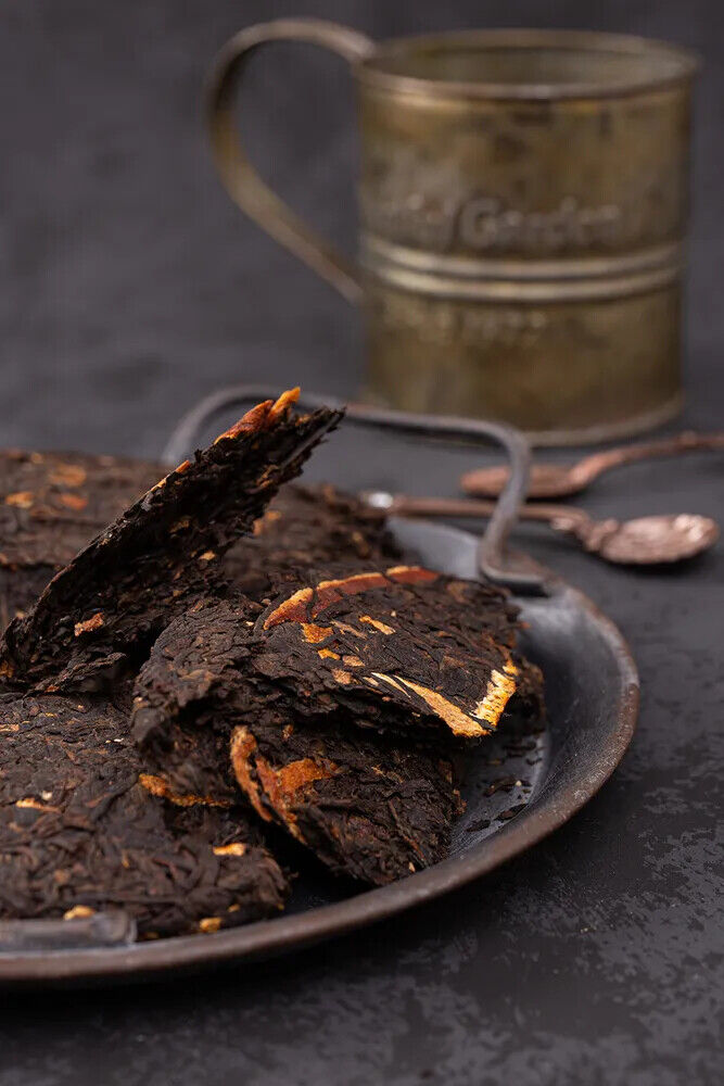 2021 Tangerine Peel Puerh Tea Gu Yi Dried Orange Peel Pu-erh Ripe Pu'er Tea 357g