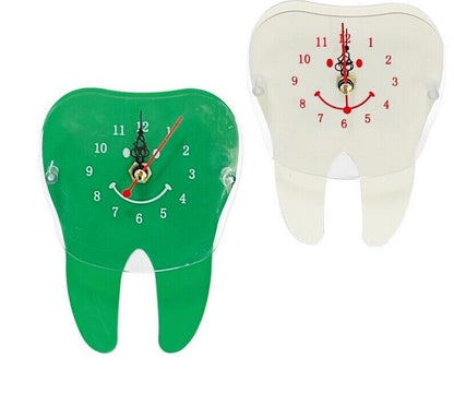 Table Clocks Dental Desk Decoration Small Tooth Shape Artcraft Ornaments 10x14cm