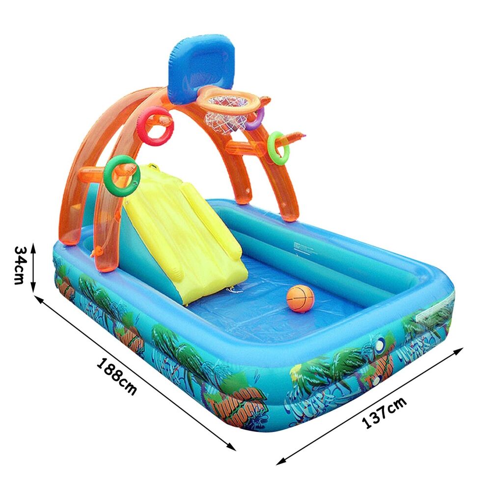 Children Slide Swimming Pool Inflatable Toys Summer Water Play Pool Kids Slide