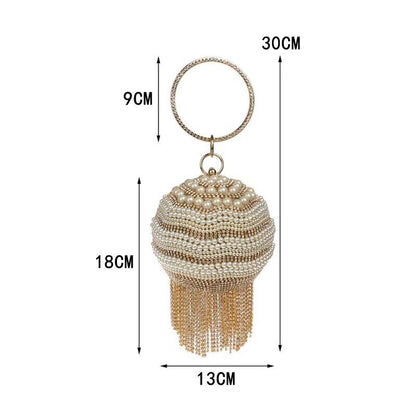 Ball Diamond Women Party Clutches Evening Wedding Bag Bridal Shoulder Handbag