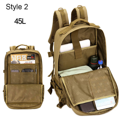 Hiking Backpack Men Camouflage Army Military Bag Mountaineering Climbing