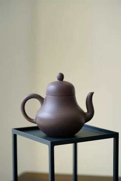 140cc Handmade Purple Sand Qinghui Clay Teapot SiTing Hu Teapot in Yixing, China-