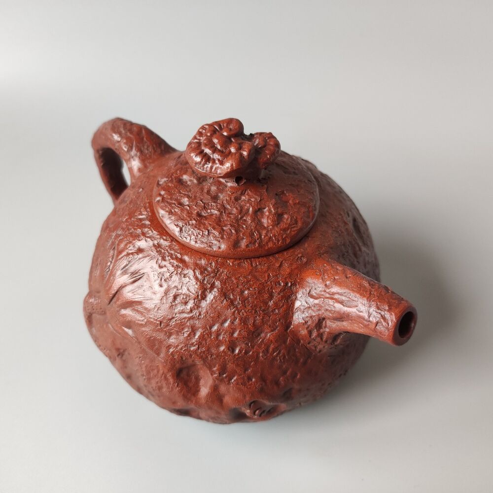 Vintage Chinese Yixing Purple Clay Teapot Zisha Ceramic Carving Dragon Tea Set