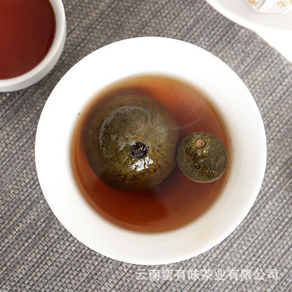 Yunnan Puerh Tea Leaves, Xinhui Xiaoqingkang Puerh Ripe Tea 500g Bulk
