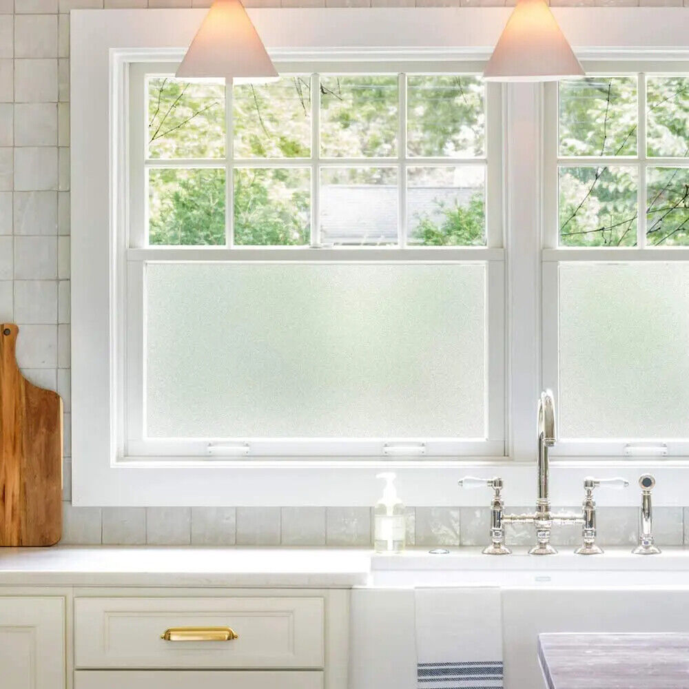 Window Film Matte White Privacy Frosted Heat Control Glass Covering Door Sticker