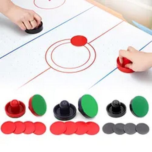 Round Pucks Felt Pusher Mallet Professional Air Hockey Table Goalies Pusher Set