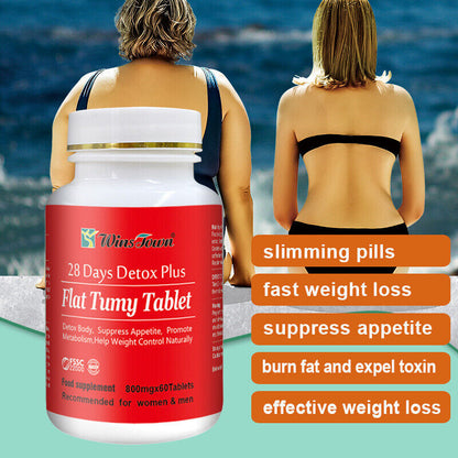 28-Day Detox + Flat Tummy Tablets for a Slimmer Waistline 60 Tablets