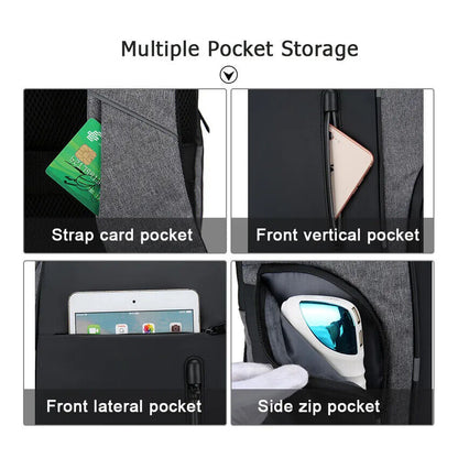Backpack Men USB Charging Oxford Male Business Bag Computer Notebook Backpacks
