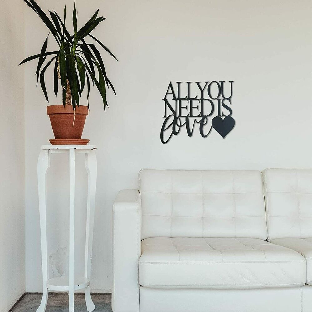 Metal Wall Art - All You Need Is Love Wrought Iron Crafts Ornaments Artwork