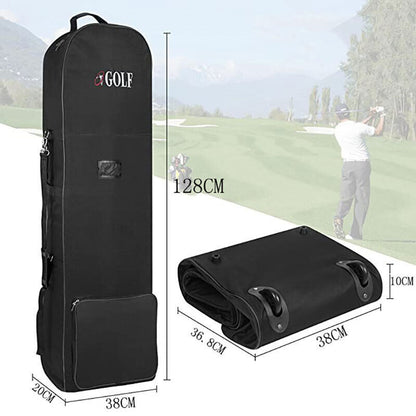 Golf Club Bag Wheeled Travel Cover Bag Case Deluxe Flight Protector Luggage New