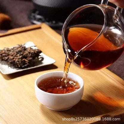 357g Yunnan Menghai Seven Sons Cake Old Tree Puerh Cake Tea Pu'er Ripe Tea