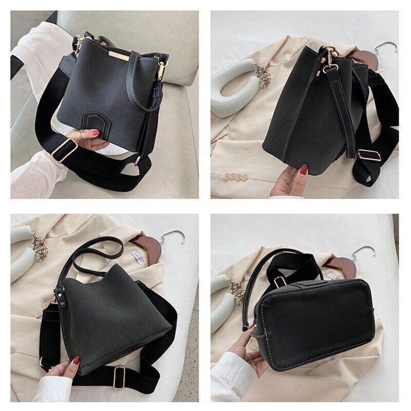 PU Leather Bags Women Shoulder Bucket Bag Handbags Women Bags