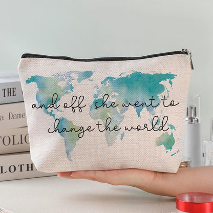 Cosmetic Travel Bag for Women Clutch Purse Accessories Everyday Use Makeup Gift