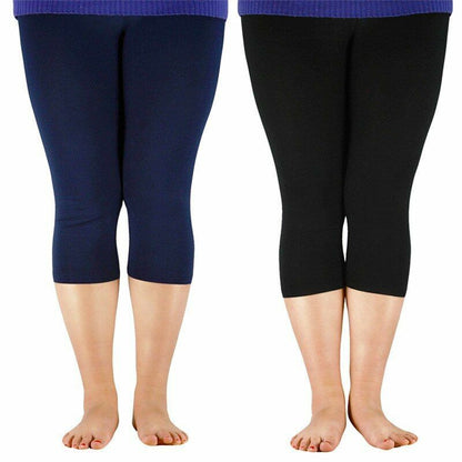 Women Leggings Plus Size Elastic Waist Casual Bamboo Fiber Stretch Pants Workout