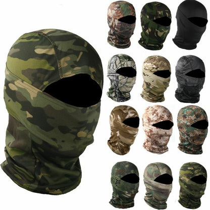 Tactical Camouflage Full Face Mask Hunting Cycling Sports Helmet Liner Military
