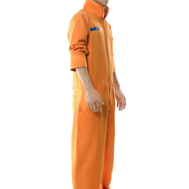 Fire Force Kusakabe Shinra Oubi Akitaru Cosplay Costume Orange Uniform Jumpsuit