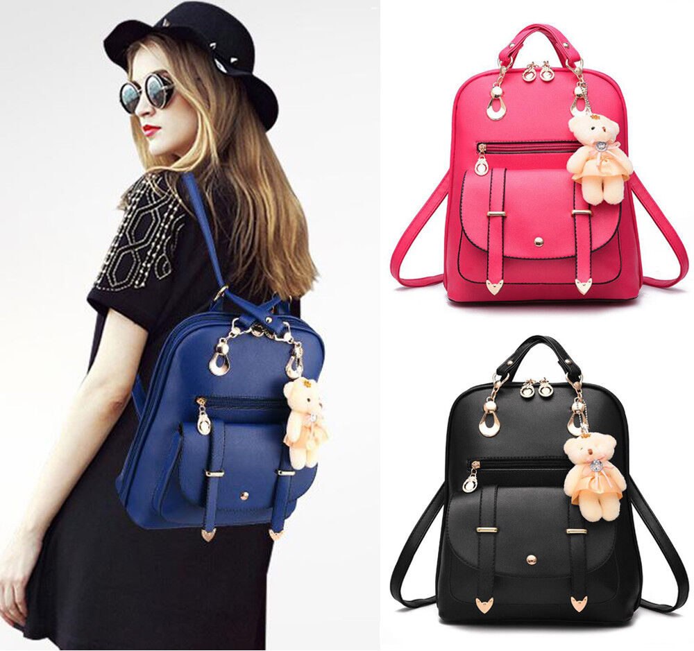 Womens Ladies Backpack Handbag Shoulder Travel School Bags Girl Rucksack Satchel
