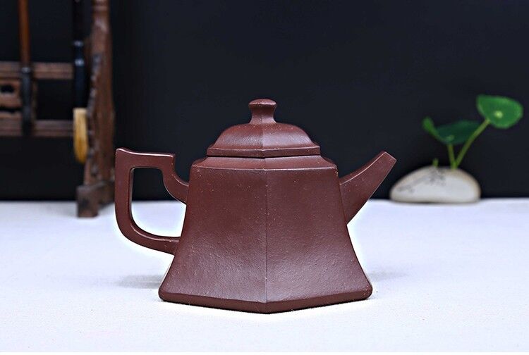 260cc chinese Yixing Handmade Zisha Purple clay Teapot LiuFang Hu Tea Pot