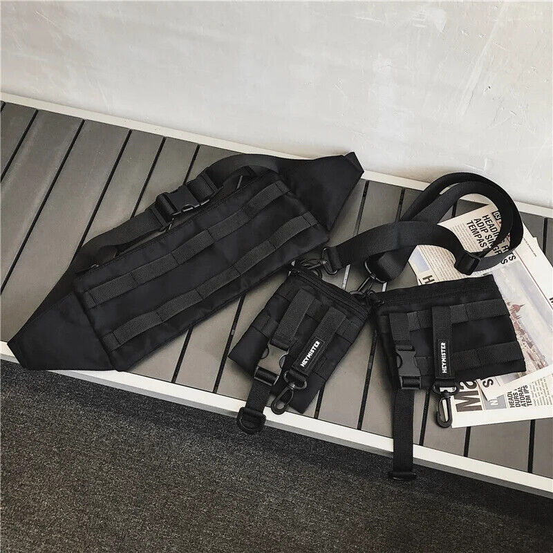 Multi Pocket Tactical Pack Phone Pouch Outdoor Running Chest Belt Bags