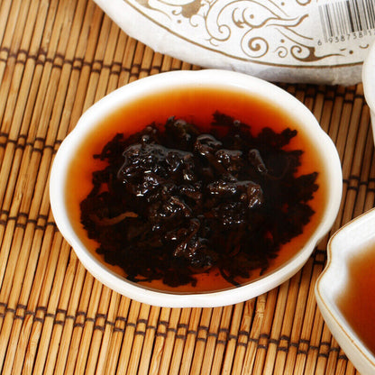 826 * 2014 Yunnan Longrun Ripe Puer Tea Cake LinCang Old Tree 357g Shou Pu-erh