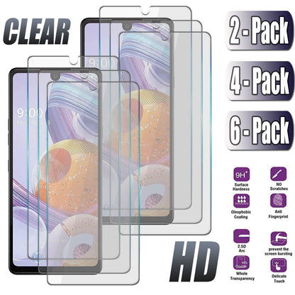 For LG Stylo 6 Glossy Thin Fit Transparent Tempered Glass Clear Screen Protector