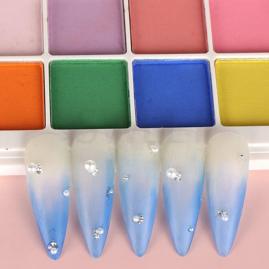 Nail Powder 16 Colors Gradient Magic Glitter Neon Chrome Rubbing Manicure Polish