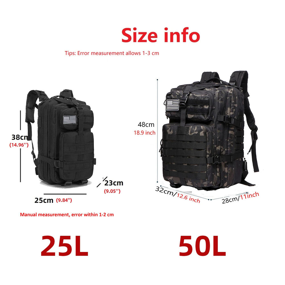 Tactical Sports Trekking Hunting Camping Hiking Bag Backpack Outdoor Rucksacks