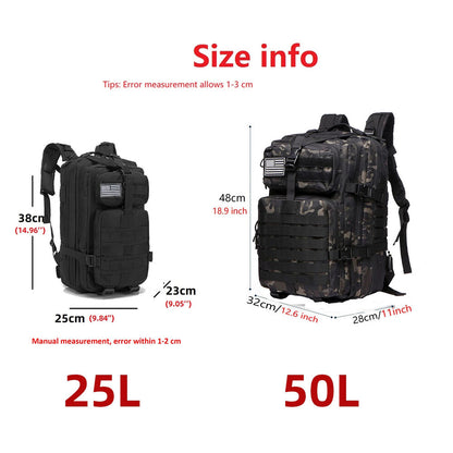 Tactical Sports Trekking Hunting Camping Hiking Bag Backpack Outdoor Rucksacks