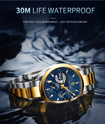 Tevez fashion men's fully automatic mechanical wrist watch
