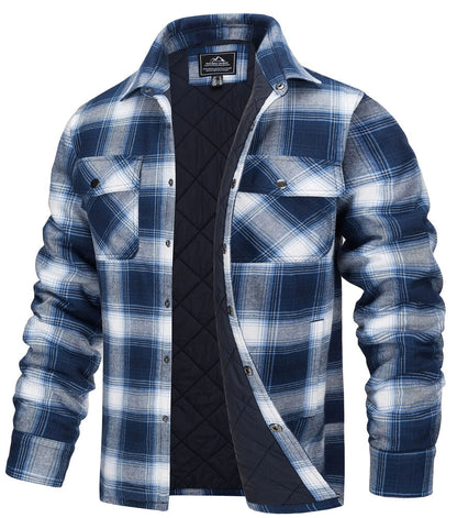 Jackets Mens Shirt Jacket Multi-Pockets Outwear Hiking Coats Tops