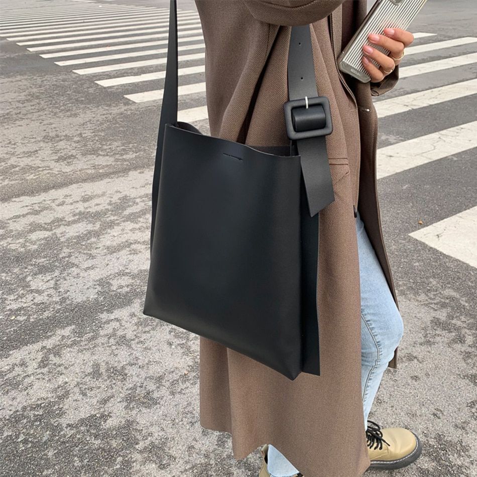 Shoulder Bag Large Capacity Soft Leather Rectangular Tote Bag Luxury Handbag 1PC