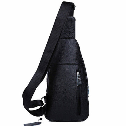 Sling Backpack 100% Genuine Leather Men's CrossBody Chest Bag Crocodile Daypack