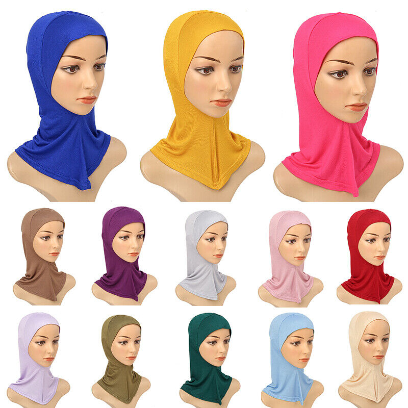 Women's Under Scarf Hat Cap Bone Bonnet Ninja Hijab Islamic Neck Cover Muslim*US