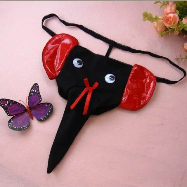 New G-string Sexy hombres diseño de elefante Calzoncillos elástico Tanga hombres