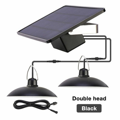 LED Solar Pendant Light Outdoor Indoor Power Lamp Line Bulb Shed Lighting Home
