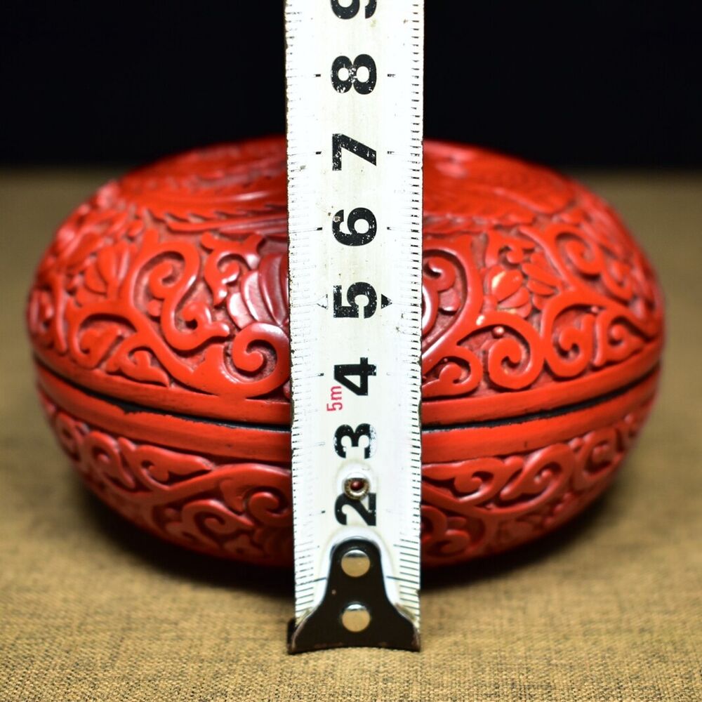chinese lacquerware box Japan lacquerwork lacquer jewelry carved Phoenix statue