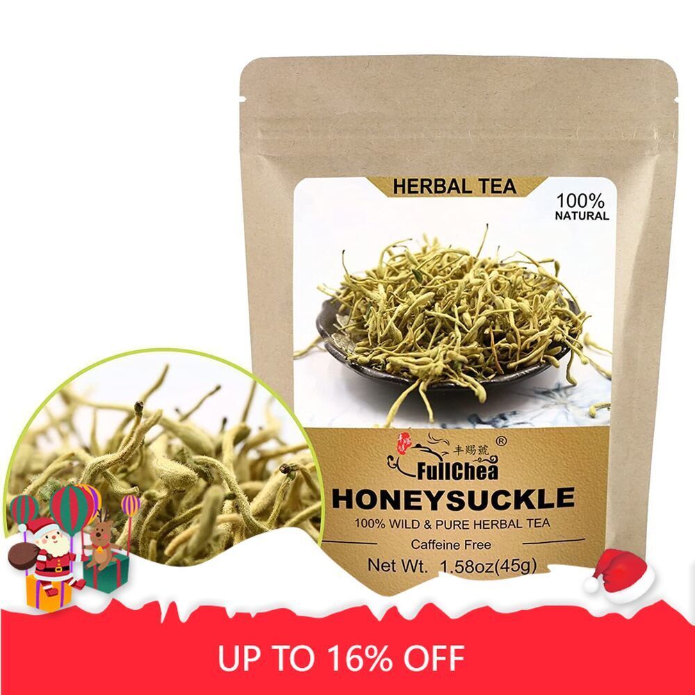 2023 FullChea Natural Dried Honeysuckle - Jin Yin Hua Honeysuckle Tea 1.58oz/45g