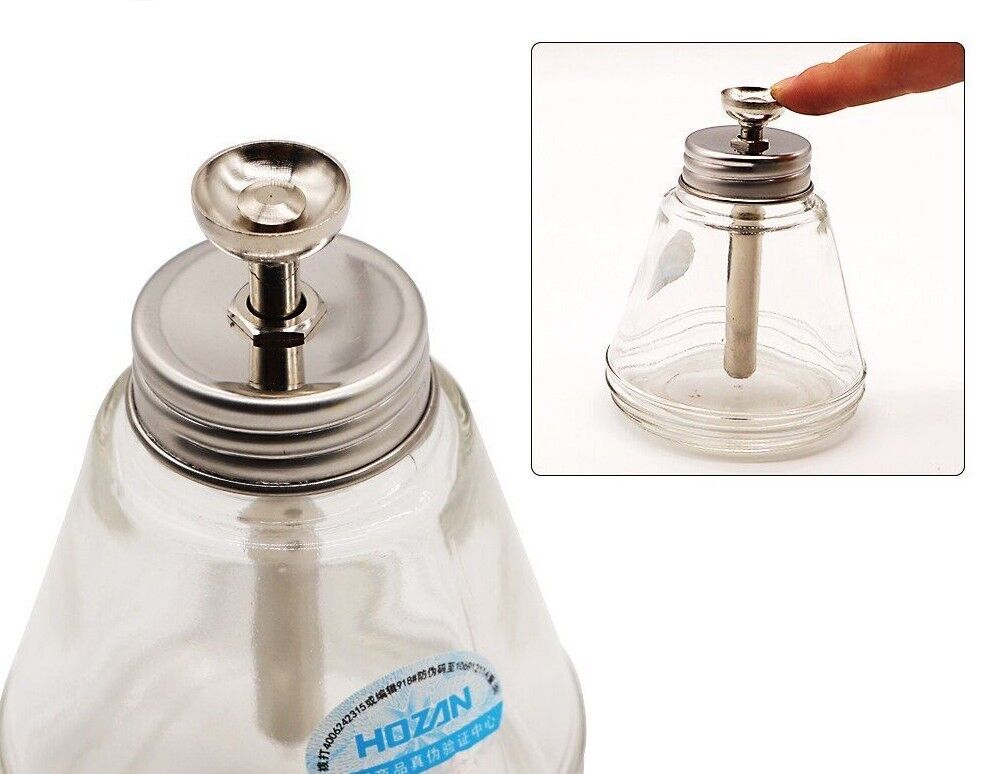 Nail Art Pump Dispenser 150ml Glass Tube Liquid Alcohol Containers Empty Bottles