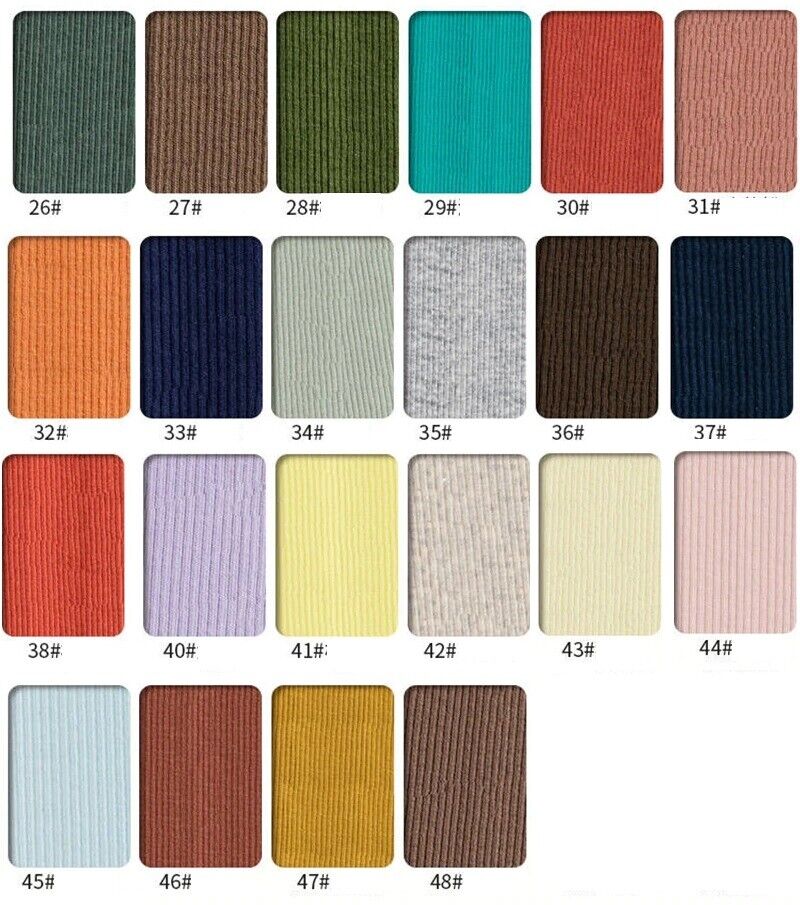 50x135cm Thin Cotton Spandex Rib Fabric 160 Gsm For T-Shirt Tops Stretchy Jersey