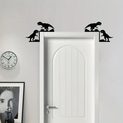 1 Piece Metal Dinosaur Boar Decorative Wall Sticker Door Corner Decoration Door