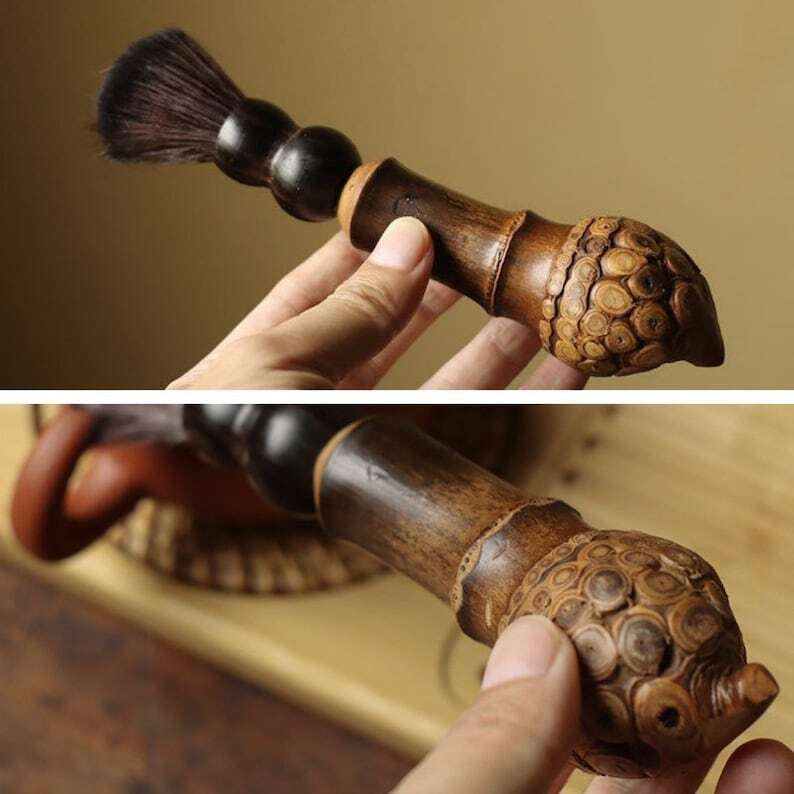 Natural Bamboo Tea Brush|Tea Accessories|Pot Brush|Tea Pet Brush